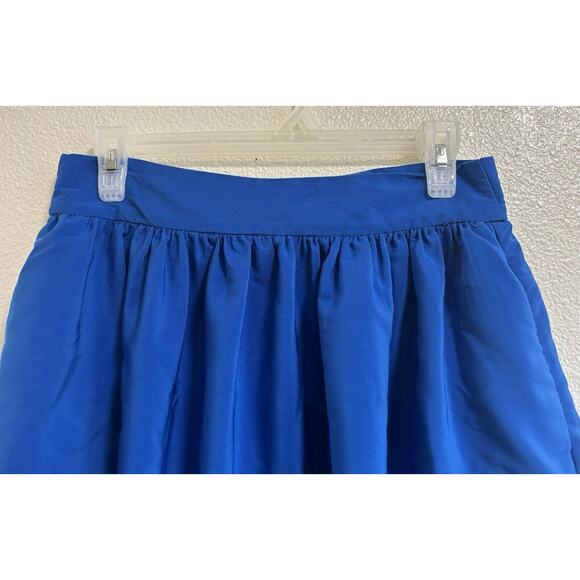 Vintage Necessary Objects Sz M Mini Skirt Blue Floral Eyelet Retro Feminine Boho - Picture 3 of 8